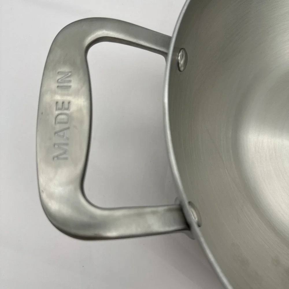 Made In 2 PIECE Stainless Clad Kadai With Lid Stainless Steel New